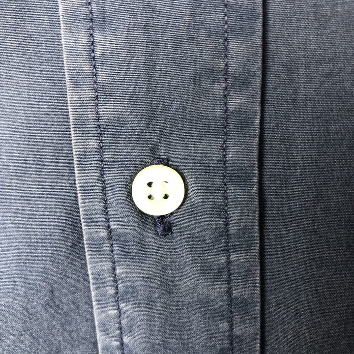 Ralph Lauren RALPH LAUREN Short Sleeve Button Down Shirt Men's M cotton navy blue type Vintage Second Hand