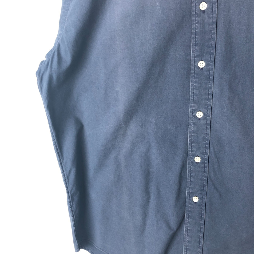 Ralph Lauren RALPH LAUREN Short Sleeve Button Down Shirt Men's M cotton navy blue type Vintage Second Hand