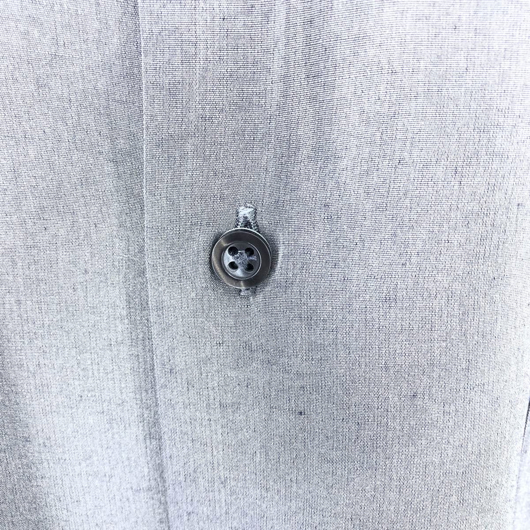 Donna Karan New York DKNY Long Sleeve Poly x Rayon Shirt Men's M Size polyester gray type Vintage Second Hand