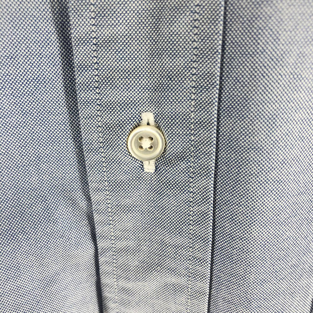 Brooks Brothers Est.1818 Long Sleeve Button Down Shirt Made in USA Men's Size L Supima Cotton blue type Vintage Second Hand
