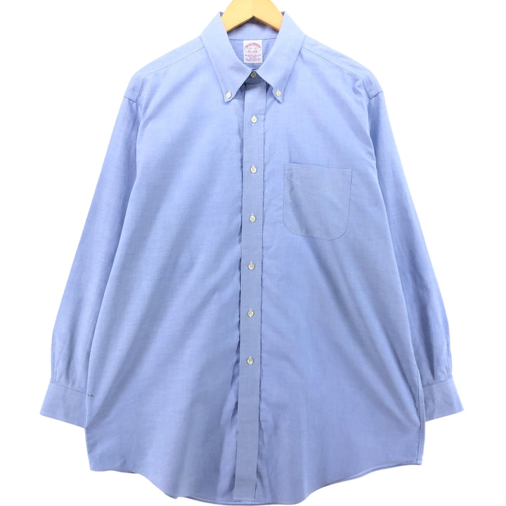 Brooks Brothers 346 long sleeve button-down shirt, men's size L Supima Cotton blue type Vintage Second Hand