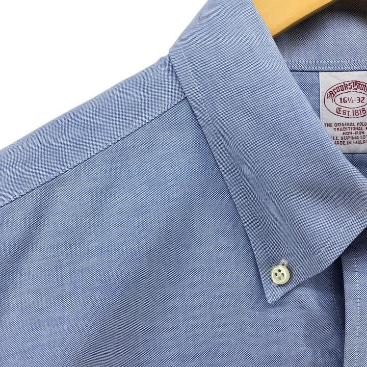 Brooks Brothers 346 long sleeve button-down shirt, men's size L Supima Cotton blue type Vintage Second Hand