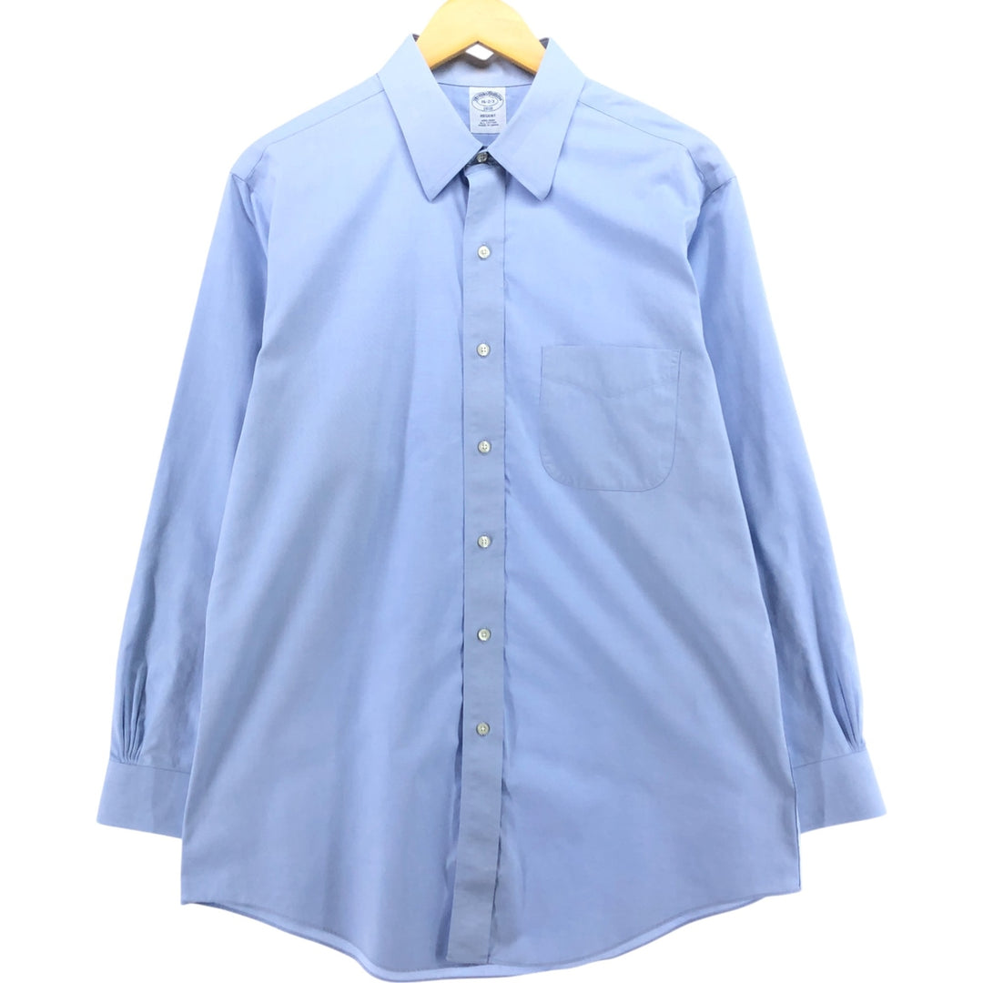 Brooks Brothers 1818 REGENT FIT long sleeve cotton shirt, men's size L cotton blue type Vintage Second Hand