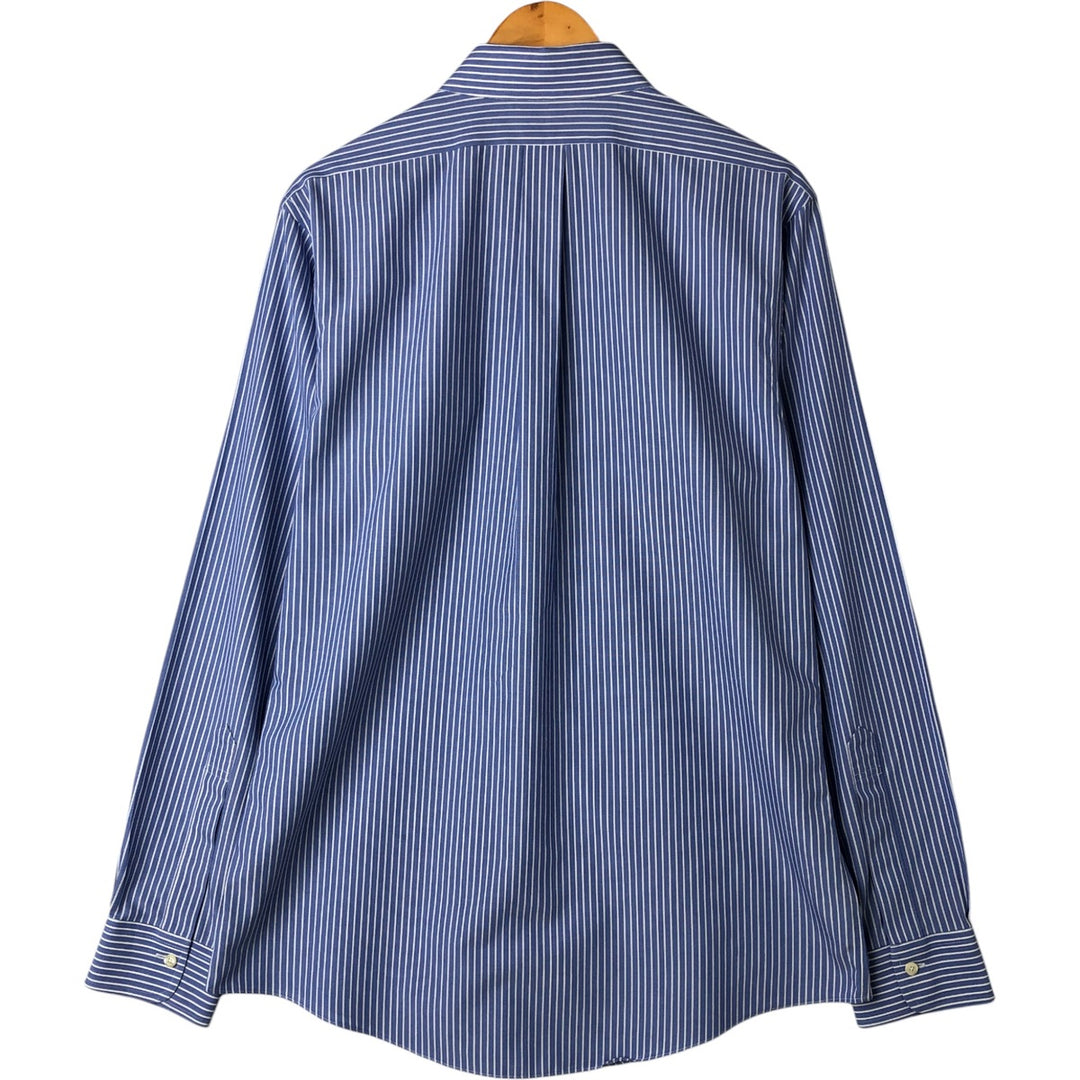 Brooks Brothers Est.1818 Long Sleeve Cotton Striped Shirt, Men's M Size cotton blue type Vintage Second Hand
