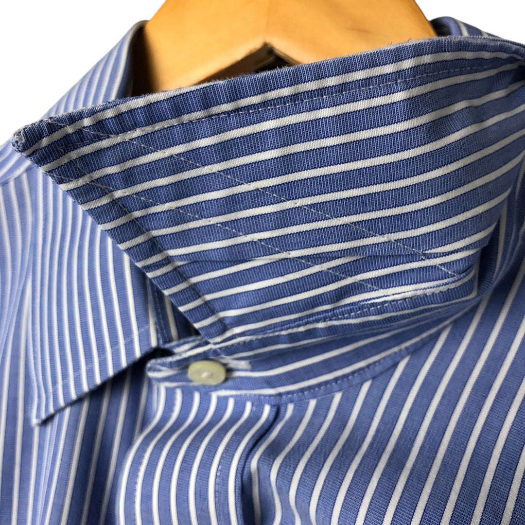 Brooks Brothers Est.1818 Long Sleeve Cotton Striped Shirt, Men's M Size cotton blue type Vintage Second Hand