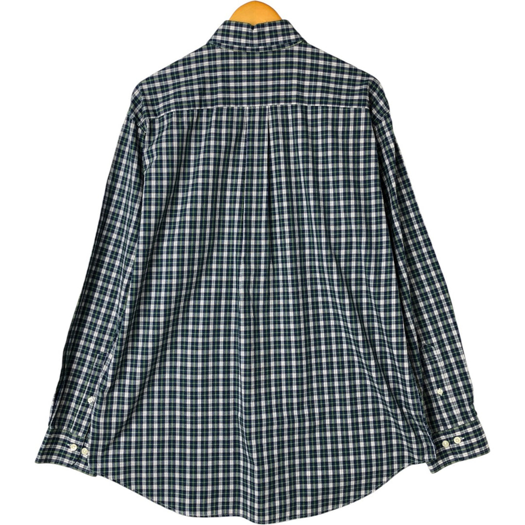 Brooks Brothers 346 Long Sleeve Button-Down Check Shirt, Men's Size L cotton multicolor Vintage Second Hand