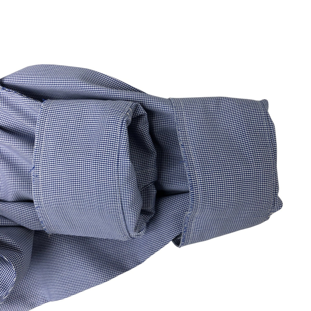 Brooks Brothers Est.1818 Long Sleeve Button-Down Check Shirt, Men's Size L cotton navy blue type Vintage Second Hand