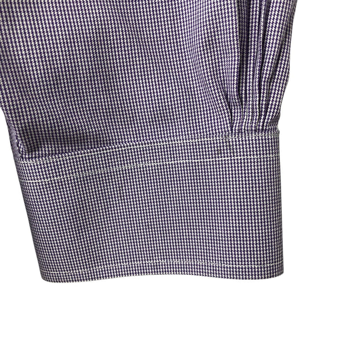 Brooks Brothers Est.1818 REGENT Long Sleeve Button-Down Check Shirt, Men's Size L cotton purple type Vintage Second Hand