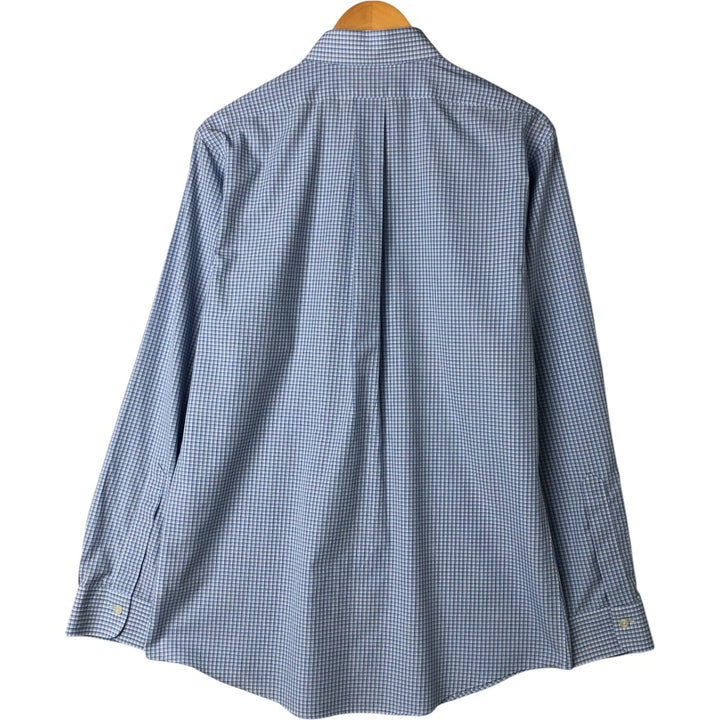 Brooks Brothers Est.1818 REGENT Wide Collar Long Sleeve Check Shirt Men's M cotton Blue type light blue Vintage Second Hand