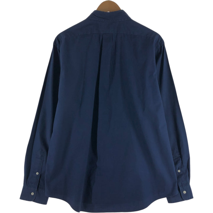 Ralph Lauren CUSTOM FIT long sleeve button down shirt, men's XL size cotton Navy blue Vintage Second Hand