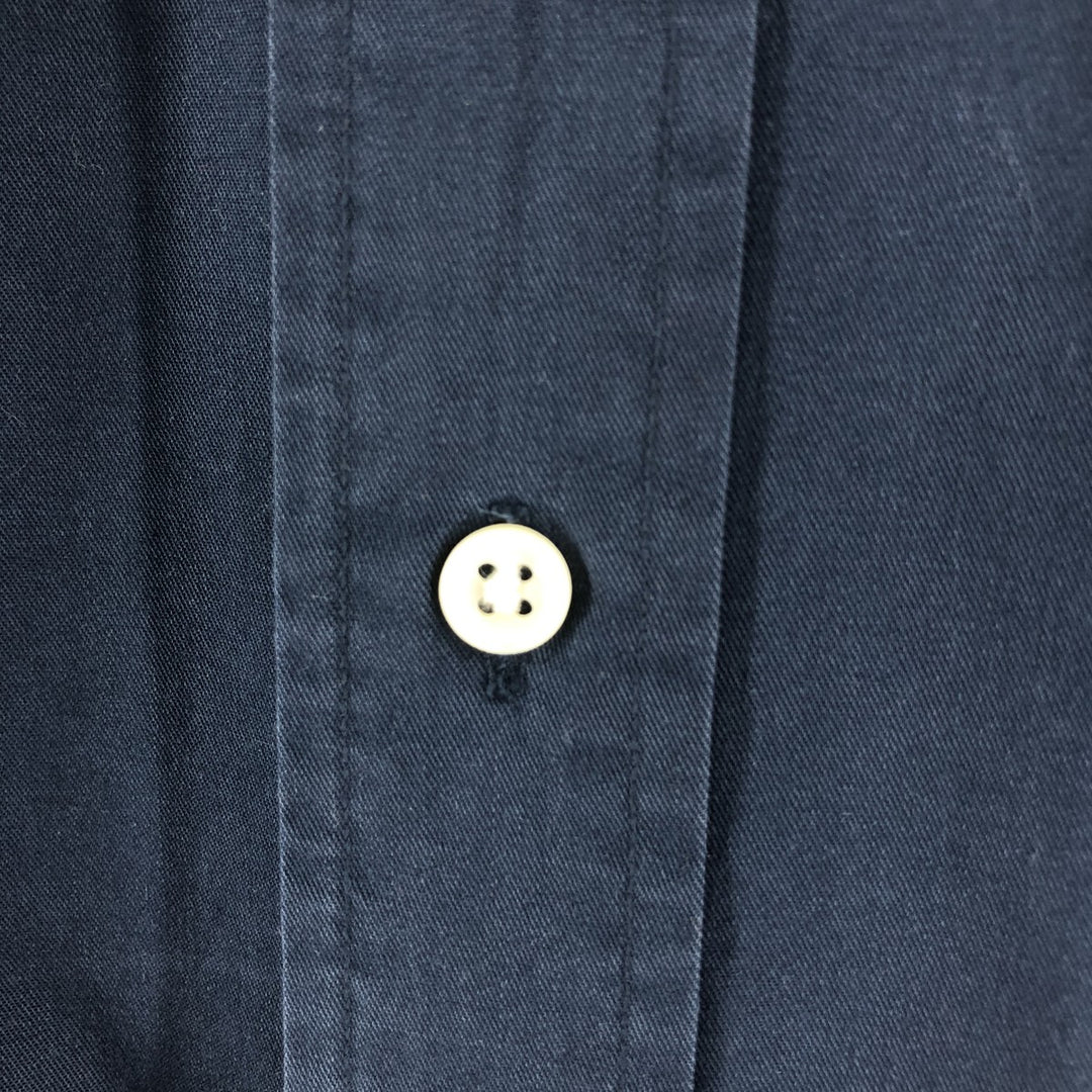 Ralph Lauren BLAKE long sleeve button down shirt, men's size XXL cotton Navy blue Vintage Second Hand