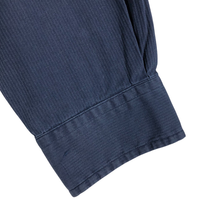 Ralph Lauren CUSTOM FIT long sleeve button down shirt, men's size L cotton Navy blue Vintage Second Hand