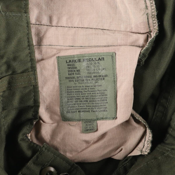 Civilian TRAILCREST Military Cargo Pants LARGE REGULAR Men's L equivalent cotton green type Vintage Second Hand