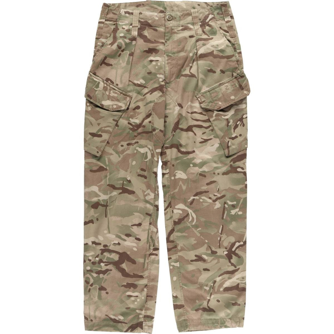 British Army Camouflage Pattern MTP Camo Military Cargo Pants Combat Pants 80 polyester Khaki type Vintage Second Hand