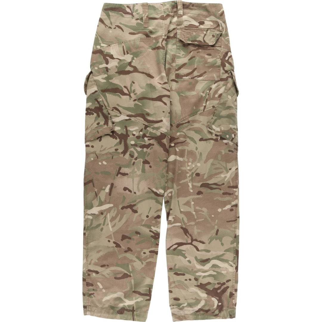 British Army Camouflage Pattern MTP Camo Military Cargo Pants Combat Pants 80 polyester Khaki type Vintage Second Hand
