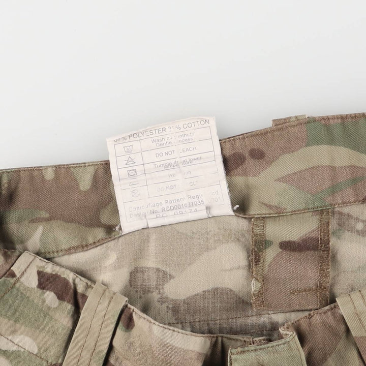 British Army Camouflage Pattern MTP Camo Military Cargo Pants Combat Pants 80 polyester Khaki type Vintage Second Hand