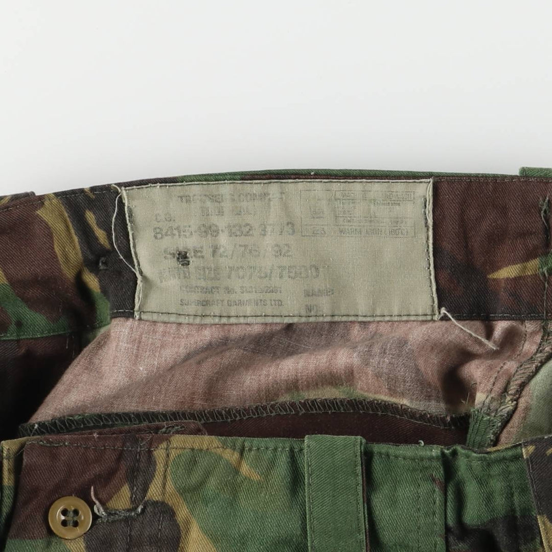 British Army Camouflage Pattern DPM Camo Military Cargo Pants Combat Pants 72 unclear Khaki type Vintage Second Hand