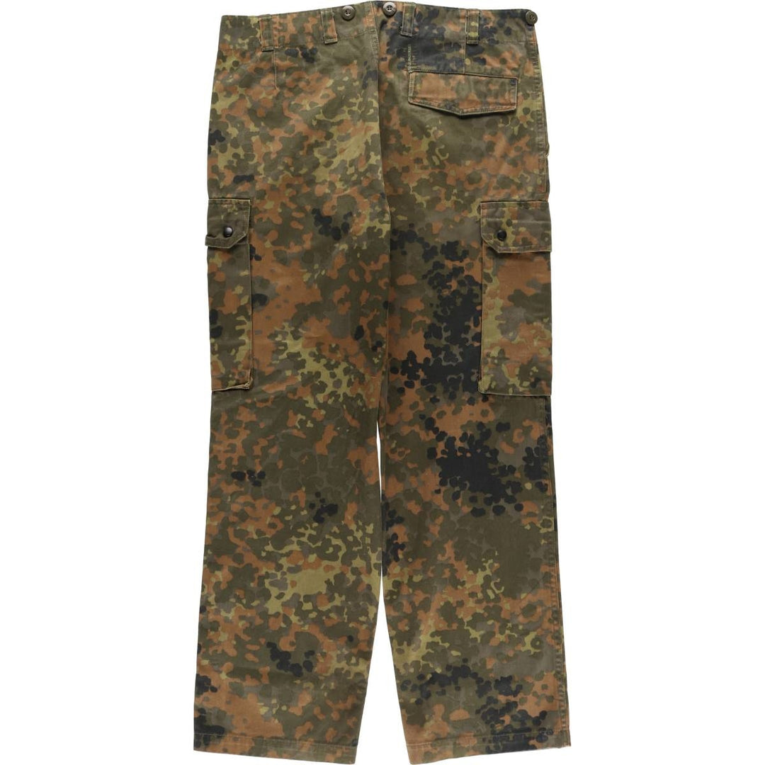 00'S German Military Camouflage Pattern Fleckter Camo Military Cargo Pants 7075 cotton Khaki type Vintage Second Hand