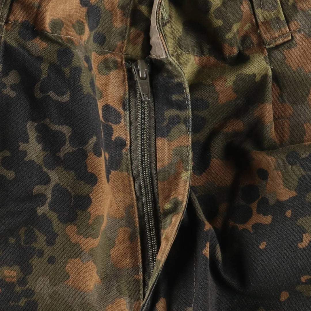 00'S German Military Camouflage Pattern Fleckter Camo Military Cargo Pants 7075 cotton Khaki type Vintage Second Hand