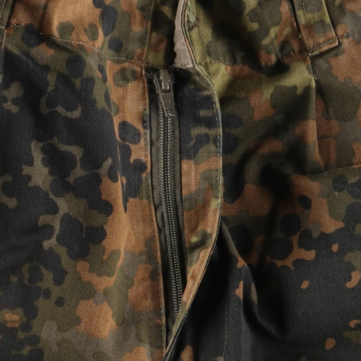 00'S German Military Camouflage Pattern Fleckter Camo Military Cargo Pants 7075 cotton Khaki type Vintage Second Hand
