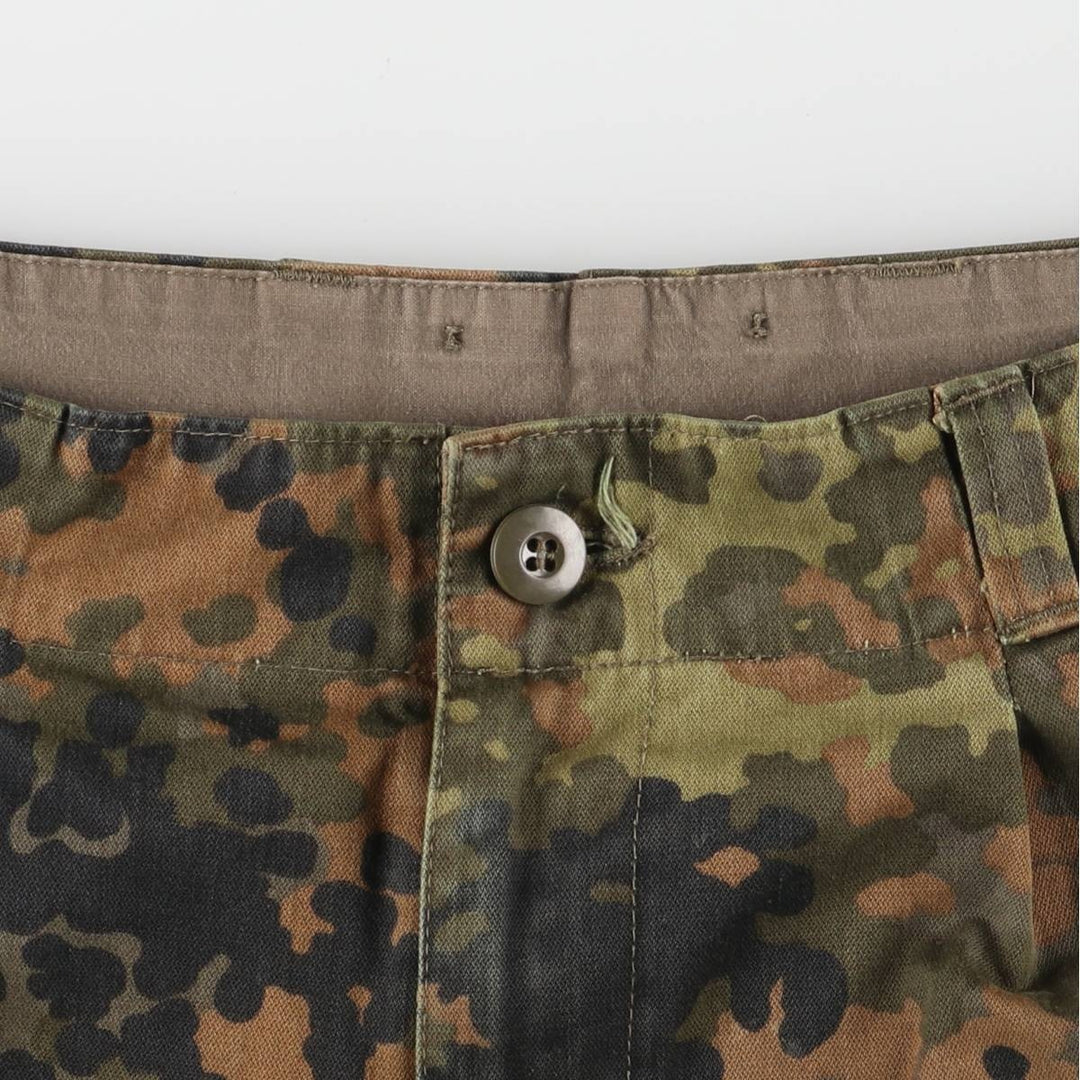 00'S German Military Camouflage Pattern Fleckter Camo Military Cargo Pants 7075 cotton Khaki type Vintage Second Hand