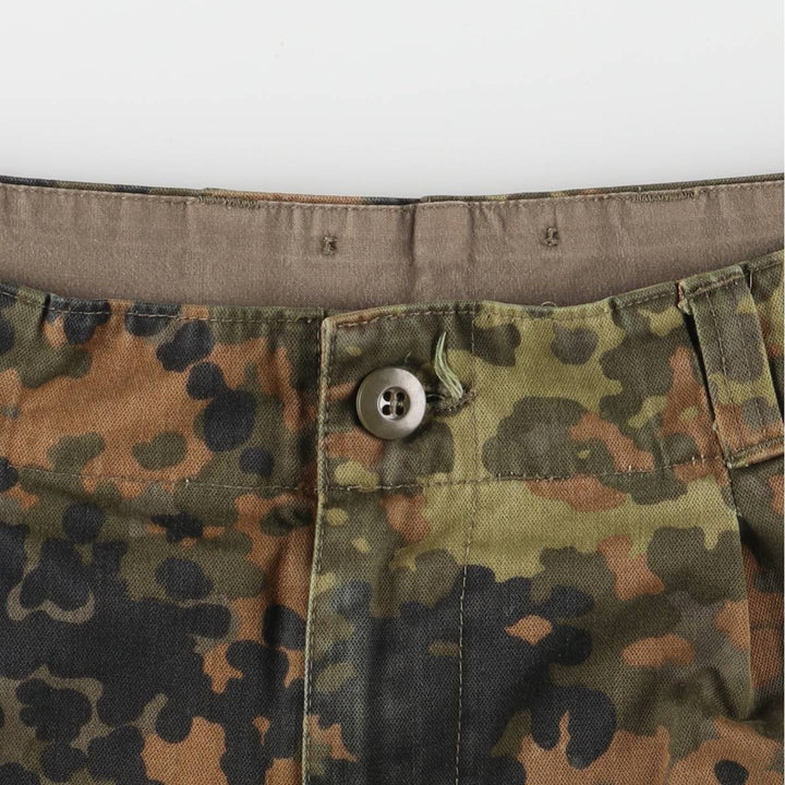 00'S German Military Camouflage Pattern Fleckter Camo Military Cargo Pants 7075 cotton Khaki type Vintage Second Hand