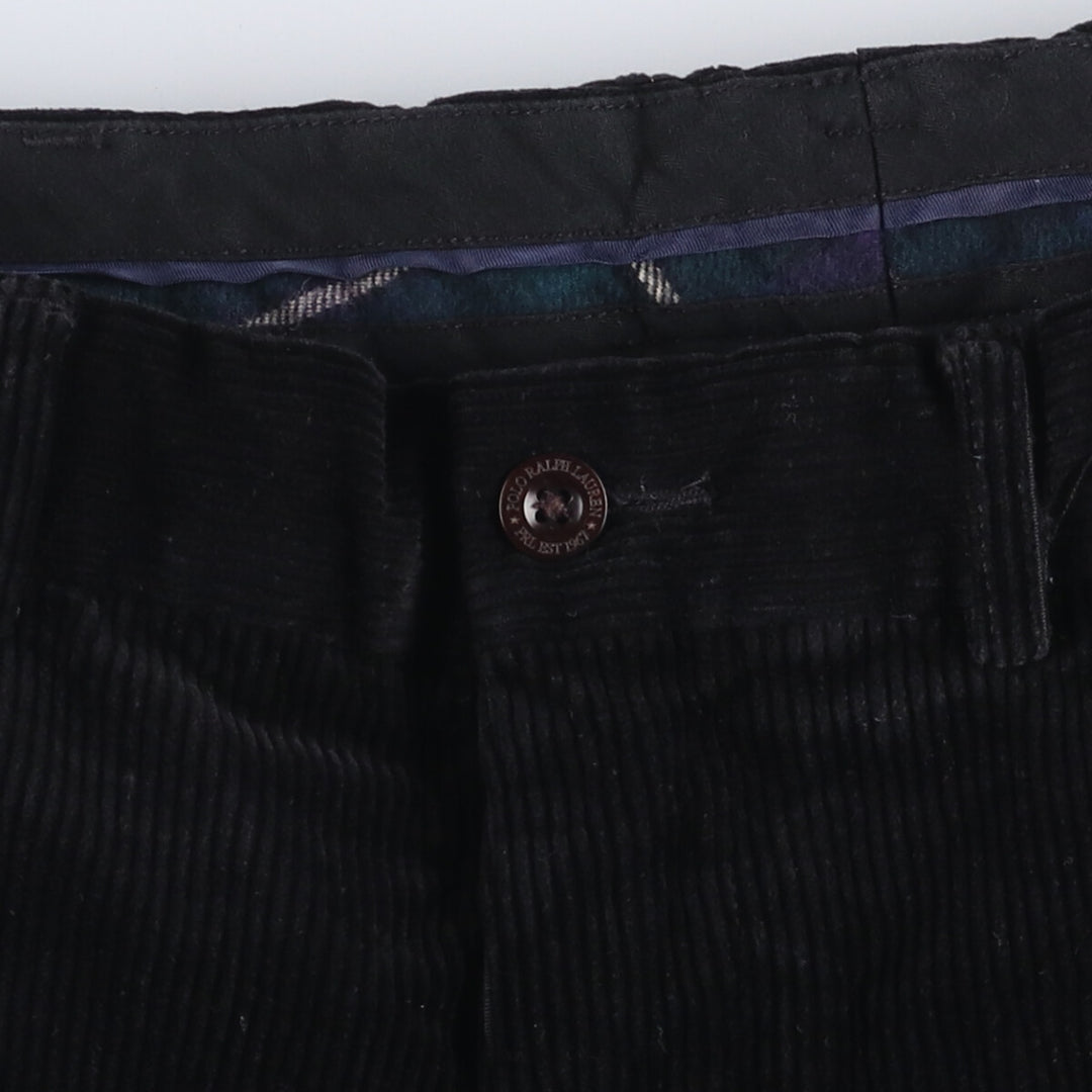 Ralph Lauren POLO by Ralph Lauren Corduroy Pants Men's W37 cotton black type Vintage Second Hand