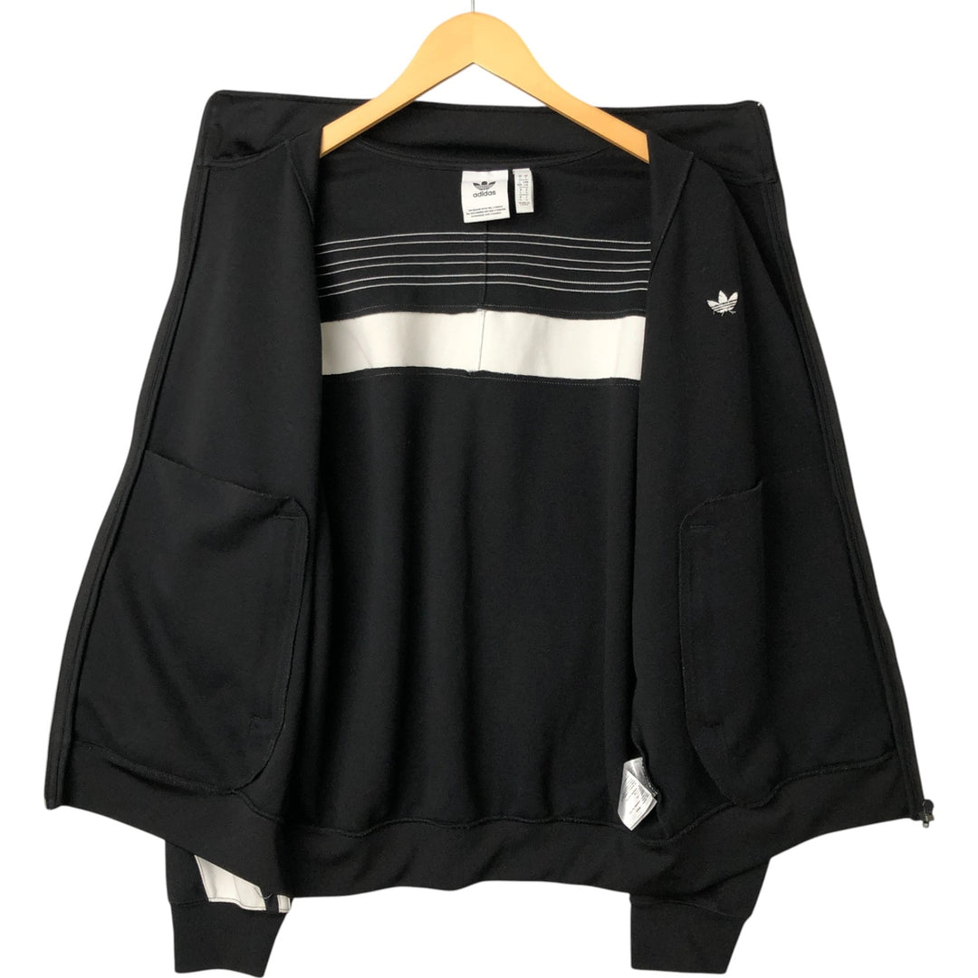 Adidas Originals Jersey Track Jacket Men's Size L polyester black type Vintage Second Hand