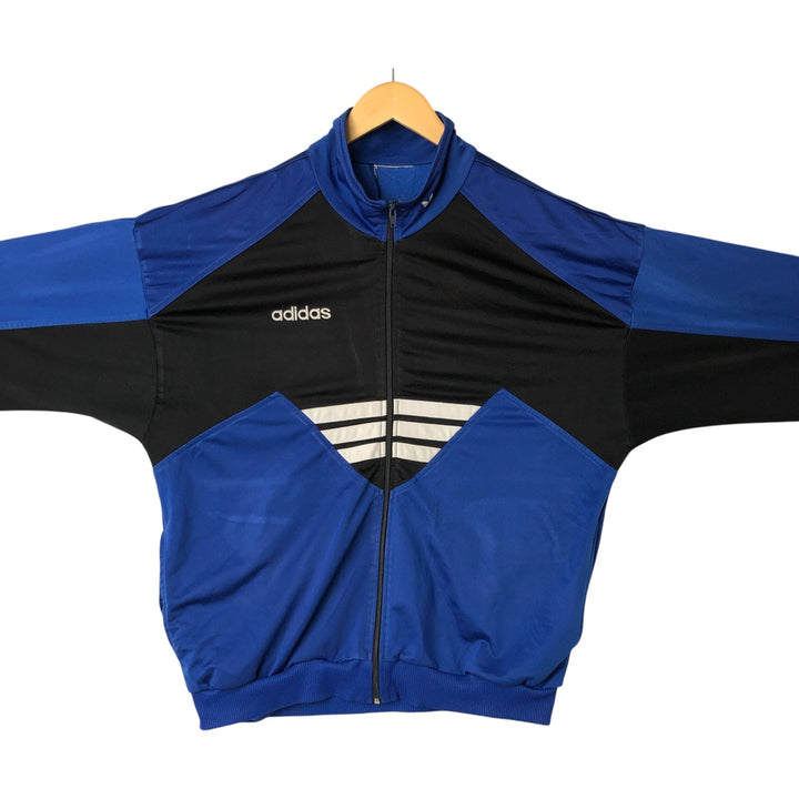 Vintage 80s-90'S adidas jersey track jacket, men's XL size unclear blue type Vintage Second Hand