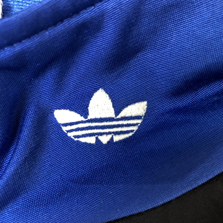 Vintage 80s-90'S adidas jersey track jacket, men's XL size unclear blue type Vintage Second Hand
