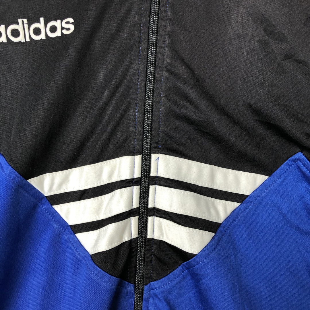 Vintage 80s-90'S adidas jersey track jacket, men's XL size unclear blue type Vintage Second Hand