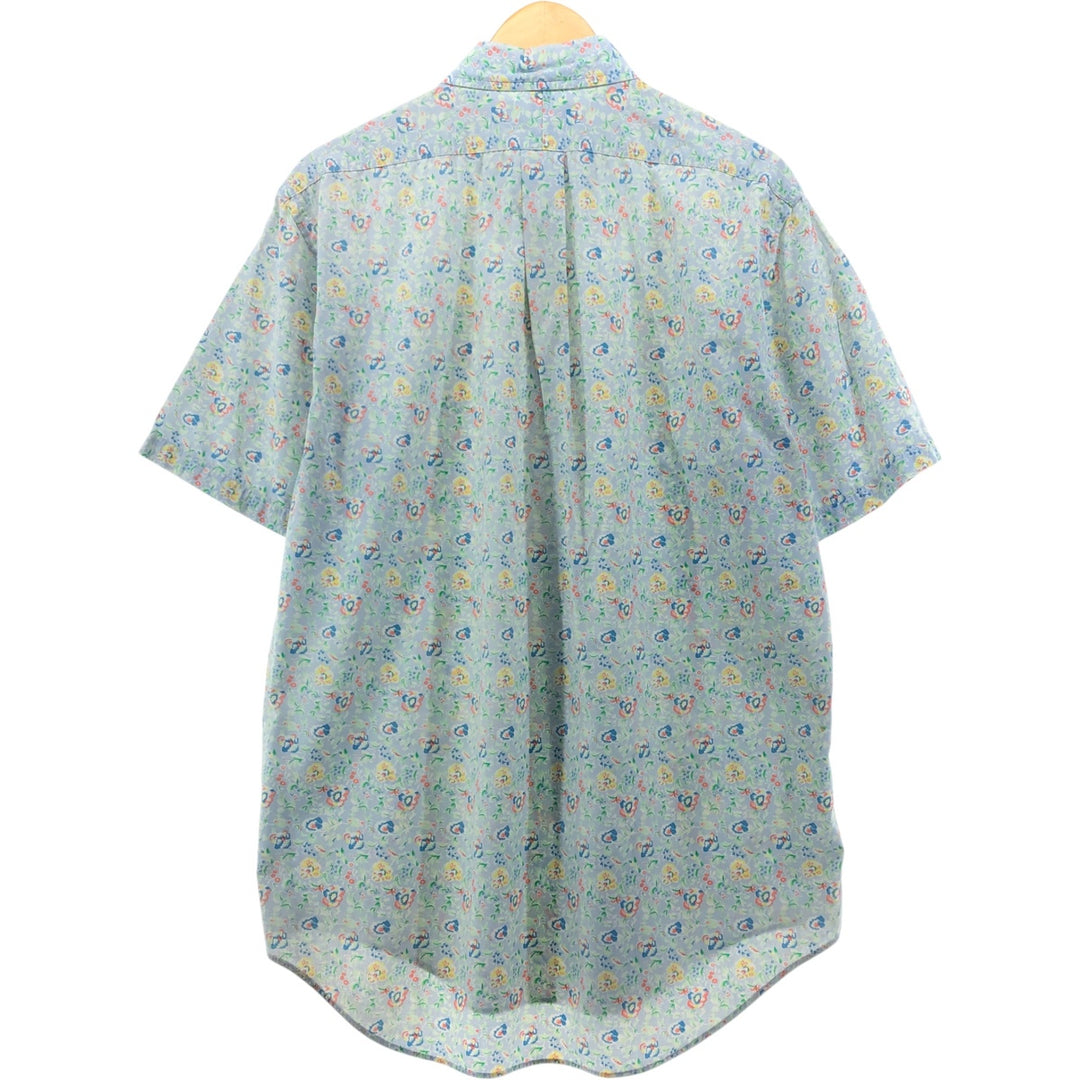 Ralph Lauren CLASSIC FIT Classic Fit All-over Botanical Pattern Button-down Hawaiian Aloha Shirt Men's M cotton Emerald green Vintage Second Hand
