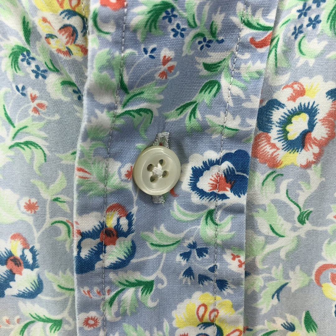 Ralph Lauren CLASSIC FIT Classic Fit All-over Botanical Pattern Button-down Hawaiian Aloha Shirt Men's M cotton Emerald green Vintage Second Hand