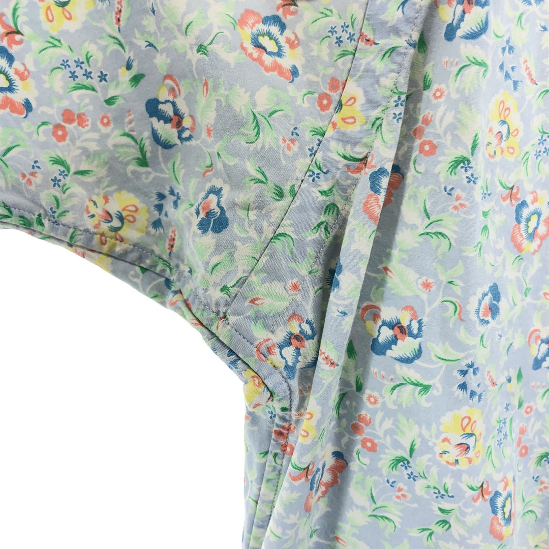 Ralph Lauren CLASSIC FIT Classic Fit All-over Botanical Pattern Button-down Hawaiian Aloha Shirt Men's M cotton Emerald green Vintage Second Hand