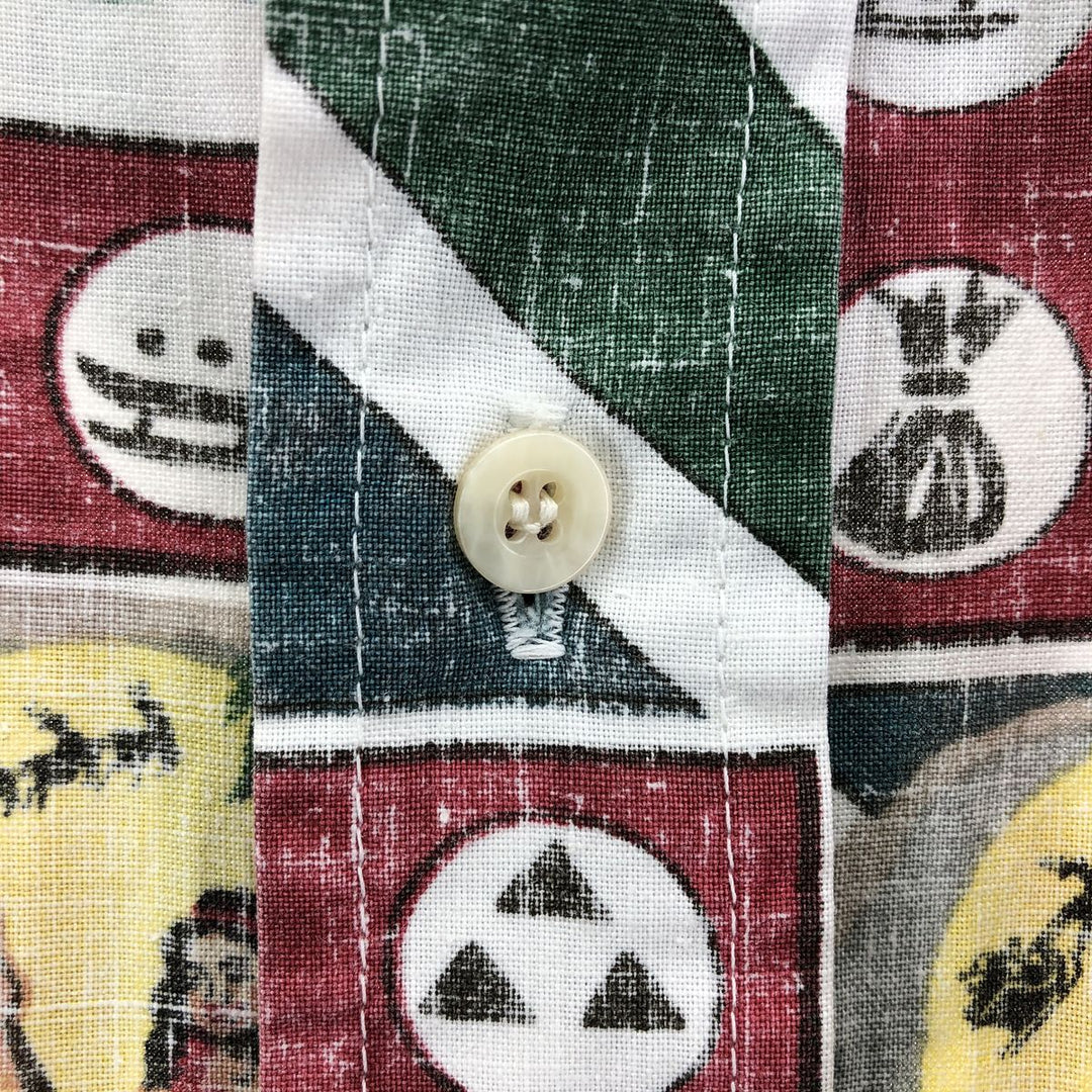 90'S Reyn Spooner swimsuit tag, bikini tag, all-over print, Hawaiian aloha shirt, men's size L, vintage unclear green type Vintage Second Hand