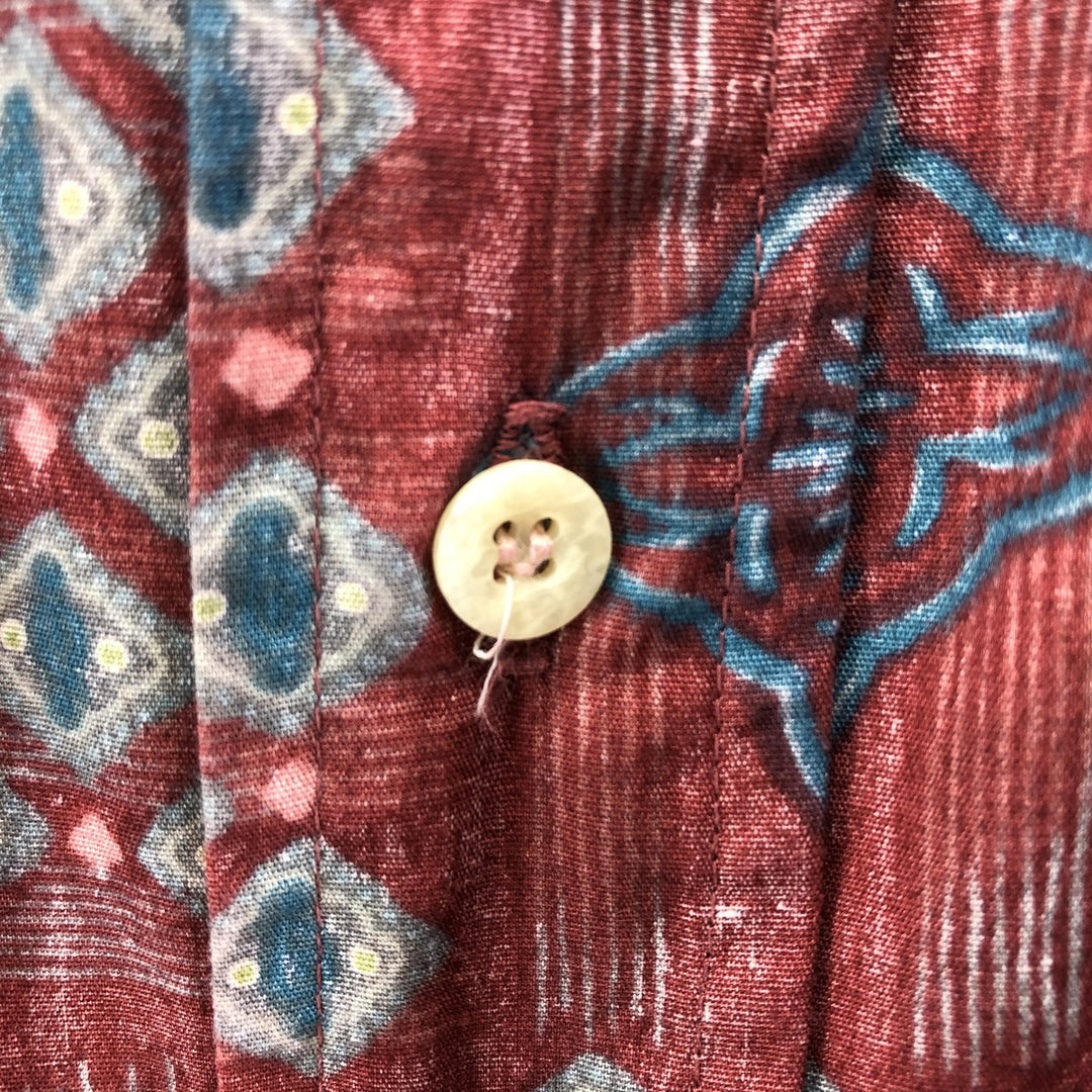 90'S Reyn Spooner swimsuit tag, bikini tag, all-over print, Hawaiian aloha shirt, made in Hawaii, men's size M, vintage cotton red type Vintage Second Hand