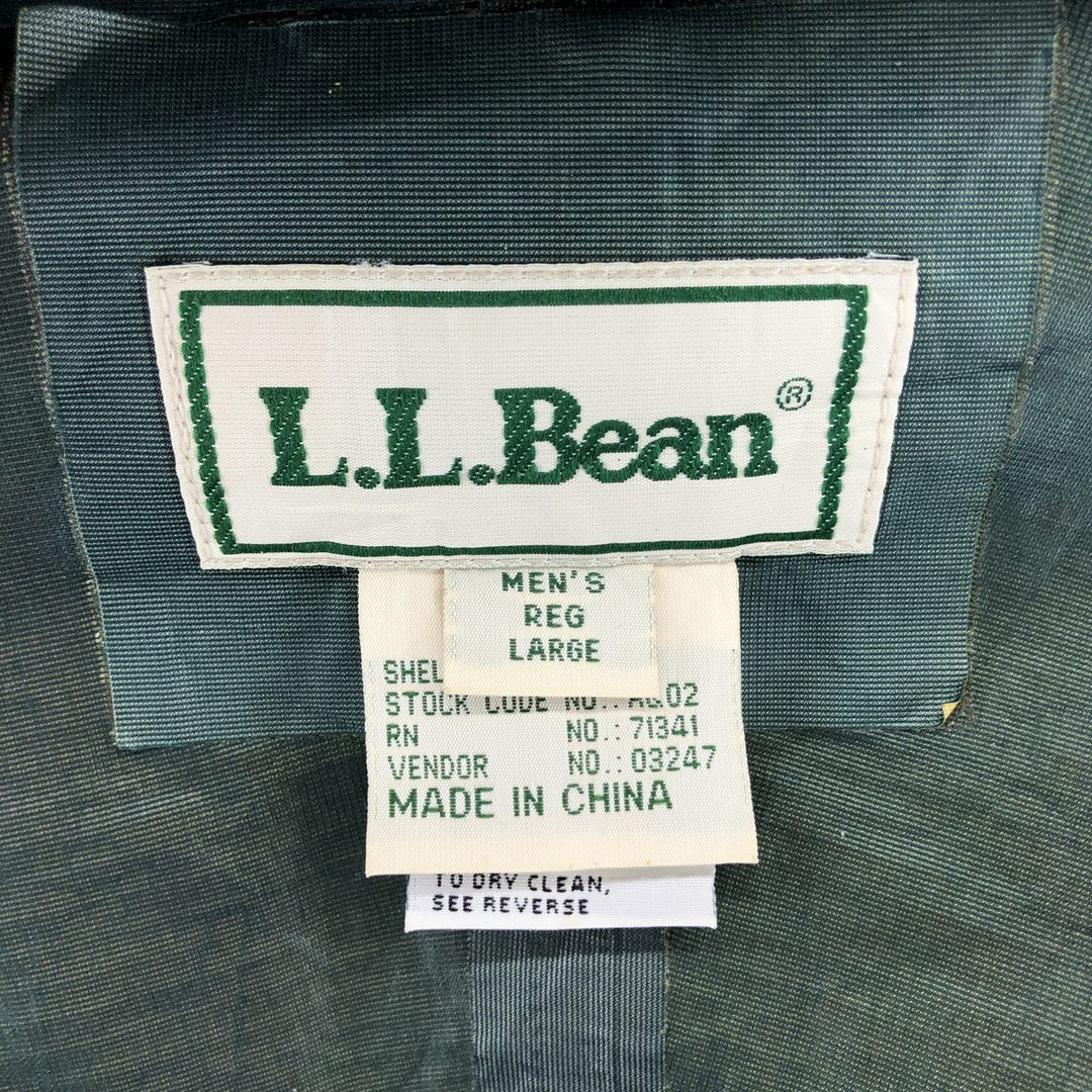 70s~80'S LL Bean ALL CONDITIONS GORE-TEX Ripstop Mountain Parka Men's L size Nylon (Gore-Tex) Green type dark green Vintage Second Hand
