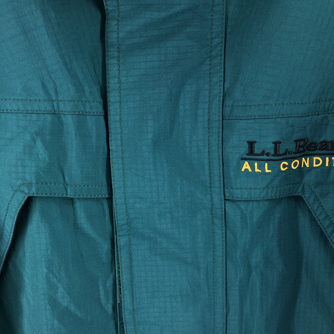 70s~80'S LL Bean ALL CONDITIONS GORE-TEX Ripstop Mountain Parka Men's L size Nylon (Gore-Tex) Green type dark green Vintage Second Hand