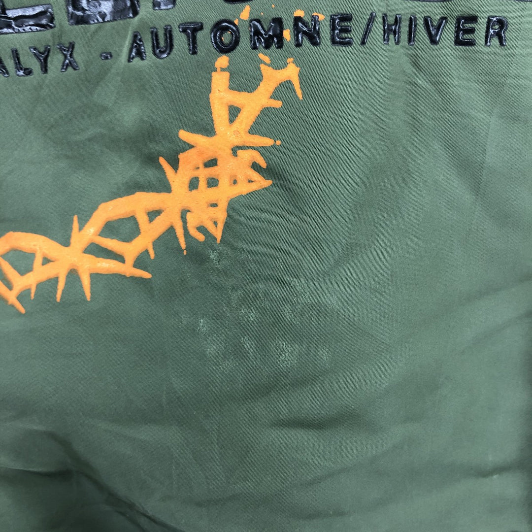 Civilian Alpha ALPHA MA-1 Type Back Print Military Flight Jacket SMALL Men's S equivalent Nylon Khaki type Vintage Second Hand