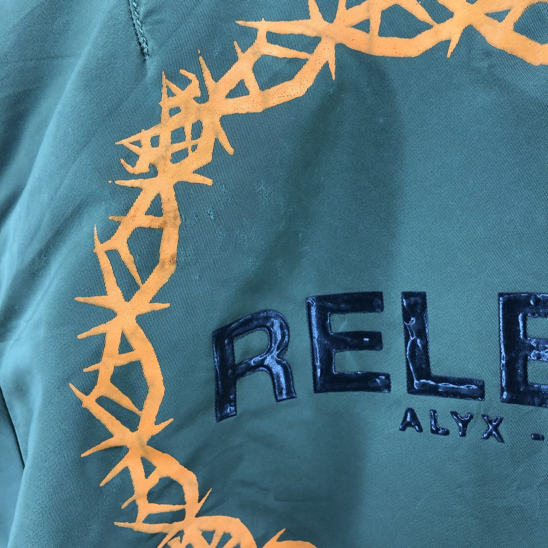 Civilian Alpha ALPHA MA-1 Type Back Print Military Flight Jacket SMALL Men's S equivalent Nylon Khaki type Vintage Second Hand