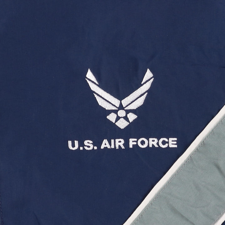 Genuine US military USAIR FORCE SKILCRAFT PTU training jacket, nylon jacket, made in USA, LARGE Nylon navy blue type Vintage Second Hand