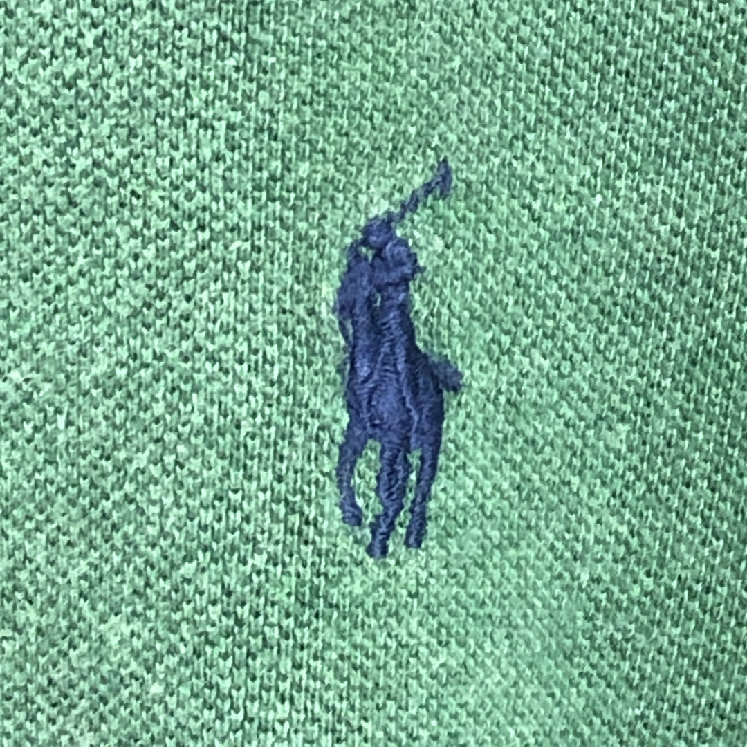 Ralph Lauren POLO RALPH LAUREN CUSTOM FIT short sleeve polo shirt men's size L cotton green type Vintage Second Hand