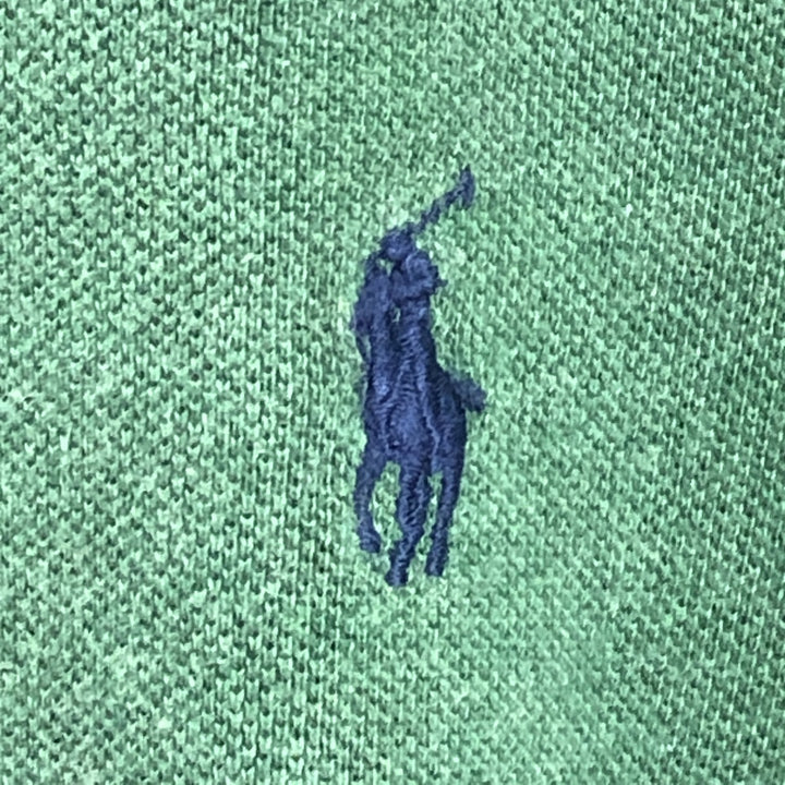 Ralph Lauren POLO RALPH LAUREN CUSTOM FIT short sleeve polo shirt men's size L cotton green type Vintage Second Hand