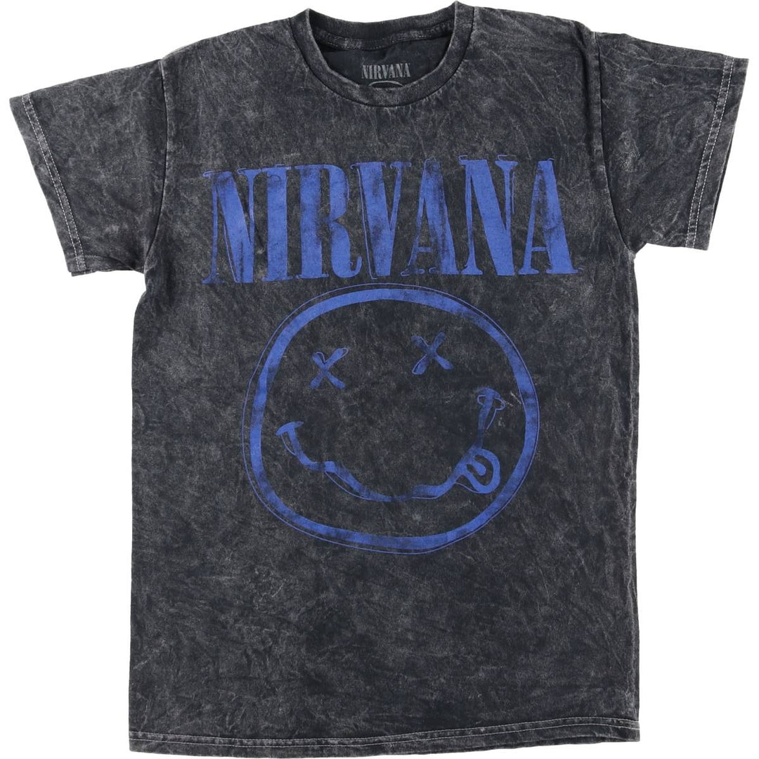 NIRVANA Nirvana Band T-shirt Band T Men's S size cotton black type Vintage Second Hand