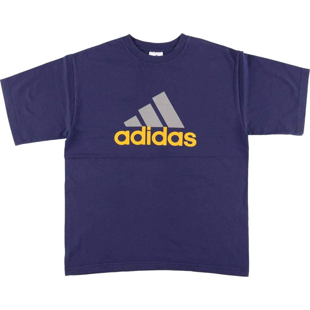 00'S adidas One Point Logo T-Shirt Made in Honduras Men's M size cotton navy blue type Vintage Second Hand