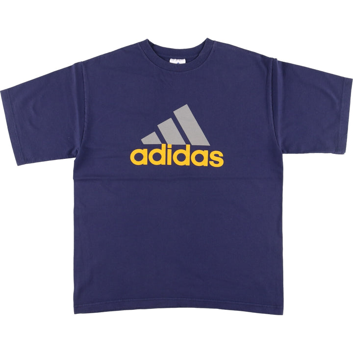 00'S adidas One Point Logo T-Shirt Made in Honduras Men's M size cotton navy blue type Vintage Second Hand