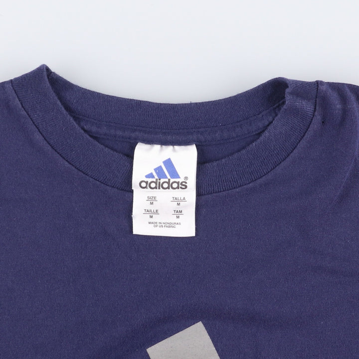 00'S adidas One Point Logo T-Shirt Made in Honduras Men's M size cotton navy blue type Vintage Second Hand