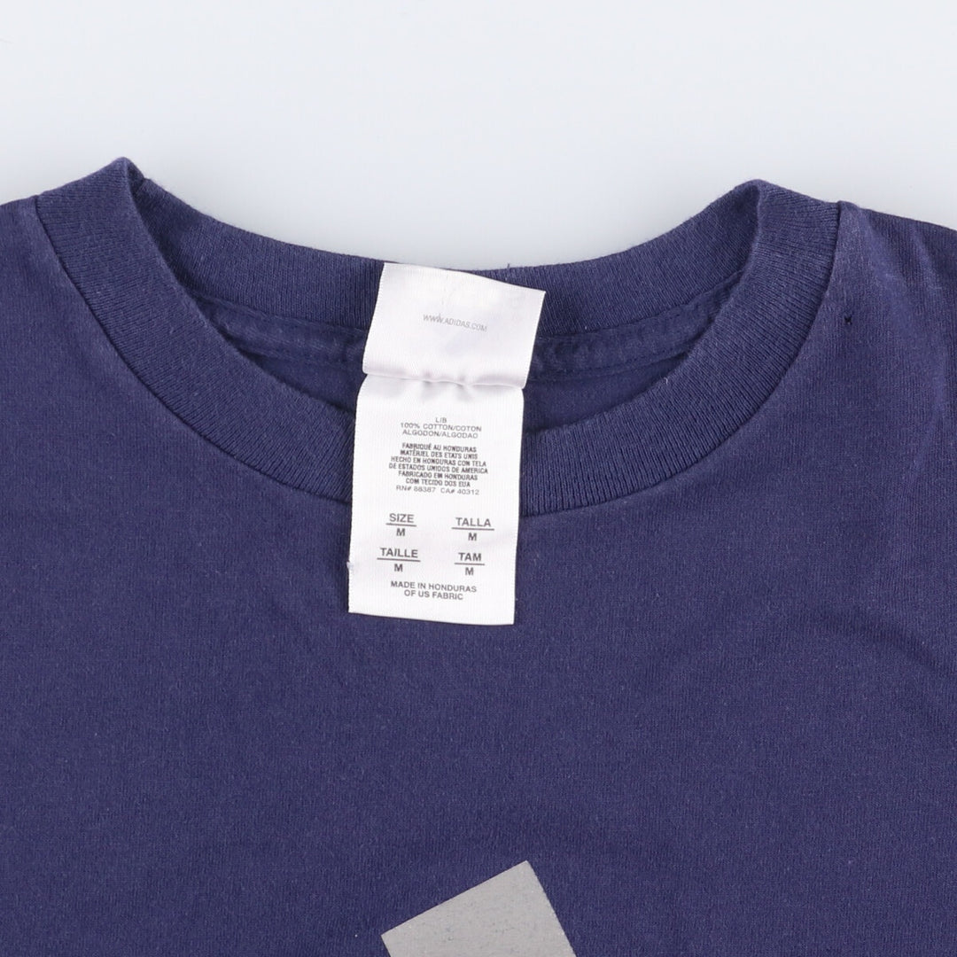 00'S adidas One Point Logo T-Shirt Made in Honduras Men's M size cotton navy blue type Vintage Second Hand