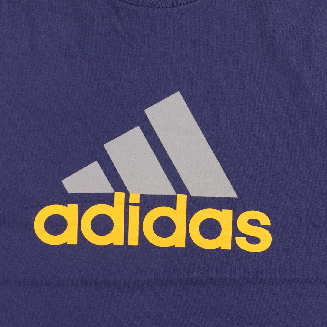 00'S adidas One Point Logo T-Shirt Made in Honduras Men's M size cotton navy blue type Vintage Second Hand