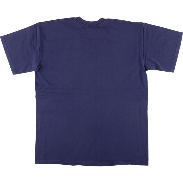 00'S adidas One Point Logo T-shirt Made in USA Men's L size cotton navy blue type Vintage Second Hand
